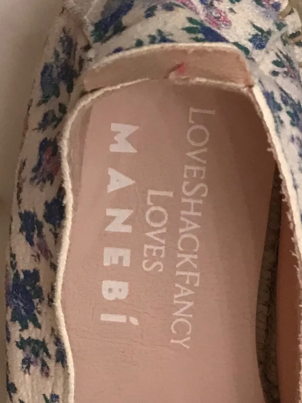 MANEBI X LOVE SHACK FANCY BLUE FLORAL PLATFORM ESPADRILLES
